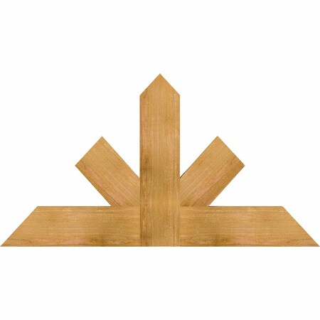 Ekena Millwork Saratoga Rough Sawn Timber Gable Bracket, Western Red Cedar, 48"W x 26"H x 2"D x 6"F, 13/12 Pitch GBW048X26X0206SAR00RWR